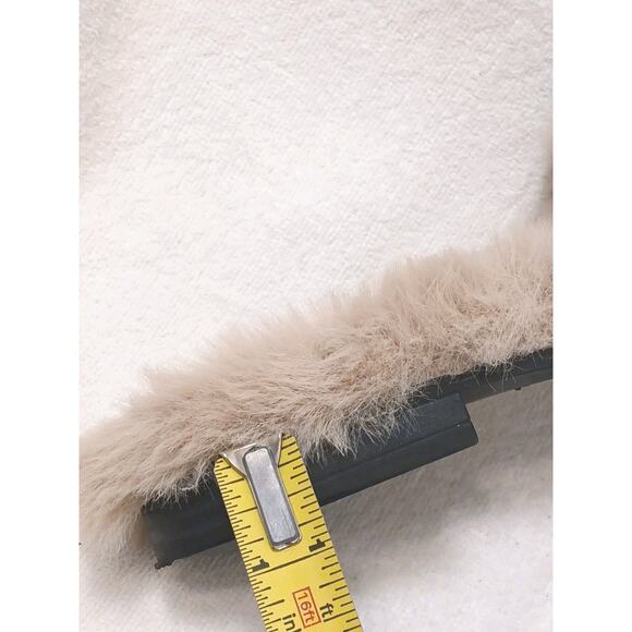 BCBGeneration Zorie Tailored Faux Fur Slip On Mules Size 10M Black Gold Horsebit - Picture 12 of 16